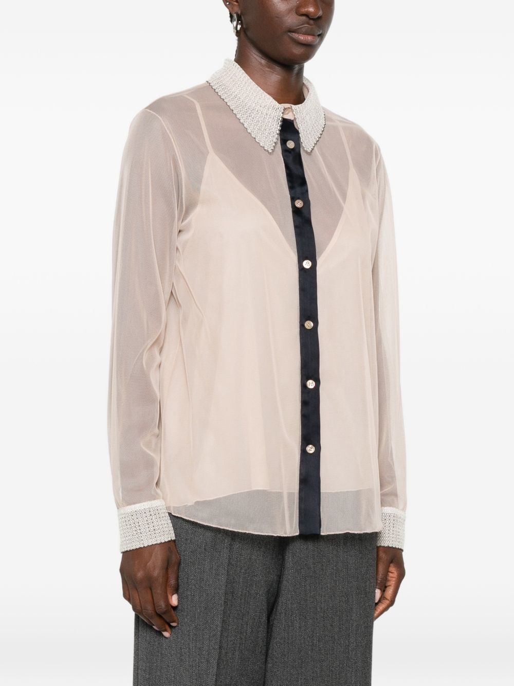 sheer lace-collar blouse CAD216F249M320 0164 FABIANA FILIPPI 