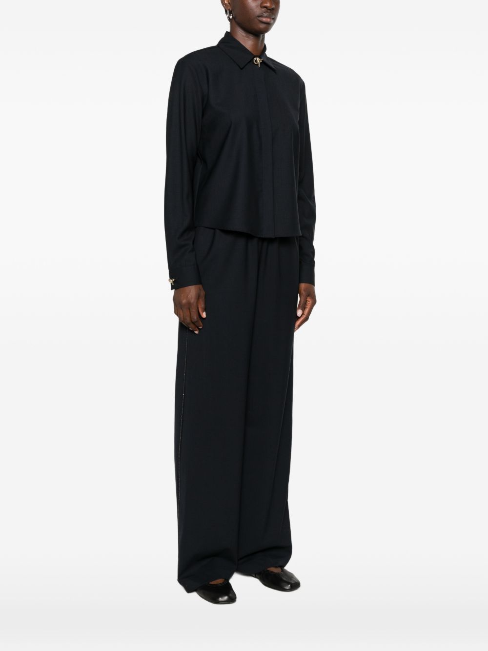 jewel-embellished concealed-fastening shirt CAD216F312D620 5146 FABIANA FILIPPI 
