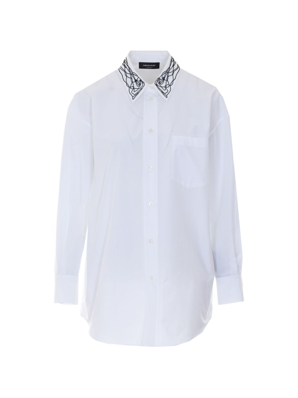 Embellished collar boyfriend shirt CAD216F416M269 VR1 FABIANA FILIPPI 
