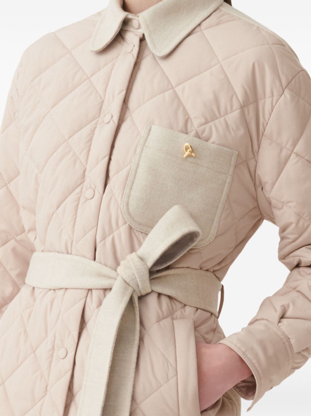 Diamond-quilted belted jacket CTD216F188M316 0164 FABIANA FILIPPI 