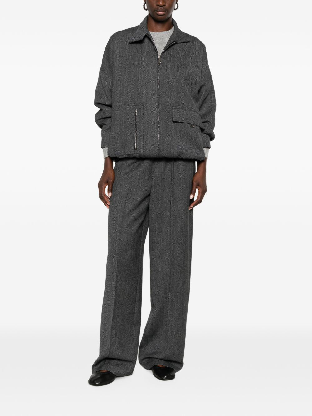zip-up high-neck coat CTD216F202M267 VR2 FABIANA FILIPPI 