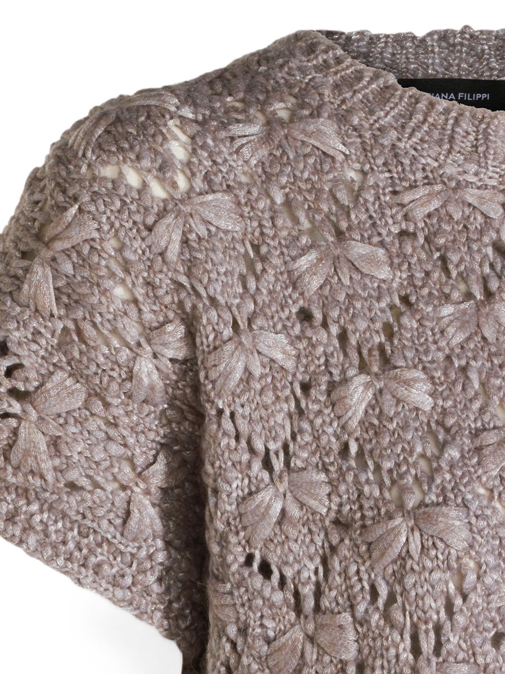 open-knit short-sleeve sweater MAD216F101 M3158206 FABIANA FILIPPI 