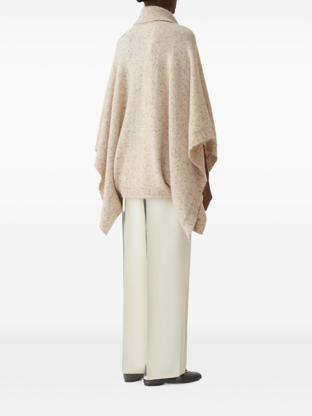 Flecked-knit button-collar cape SAD216A895M258 0167 FABIANA FILIPPI 