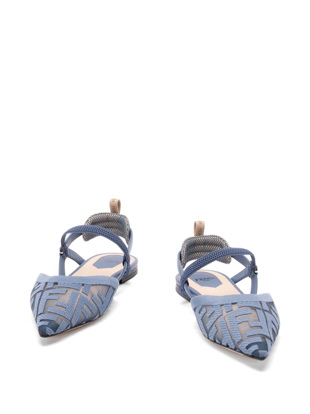 Colibrì Lite mesh flat slingbacks with FF embroidery 8J8559 AY0MF1XHP FENDI 