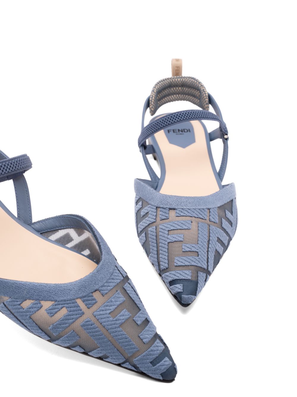 Colibrì Lite mesh flat slingbacks with FF embroidery 8J8559 AY0MF1XHP FENDI 