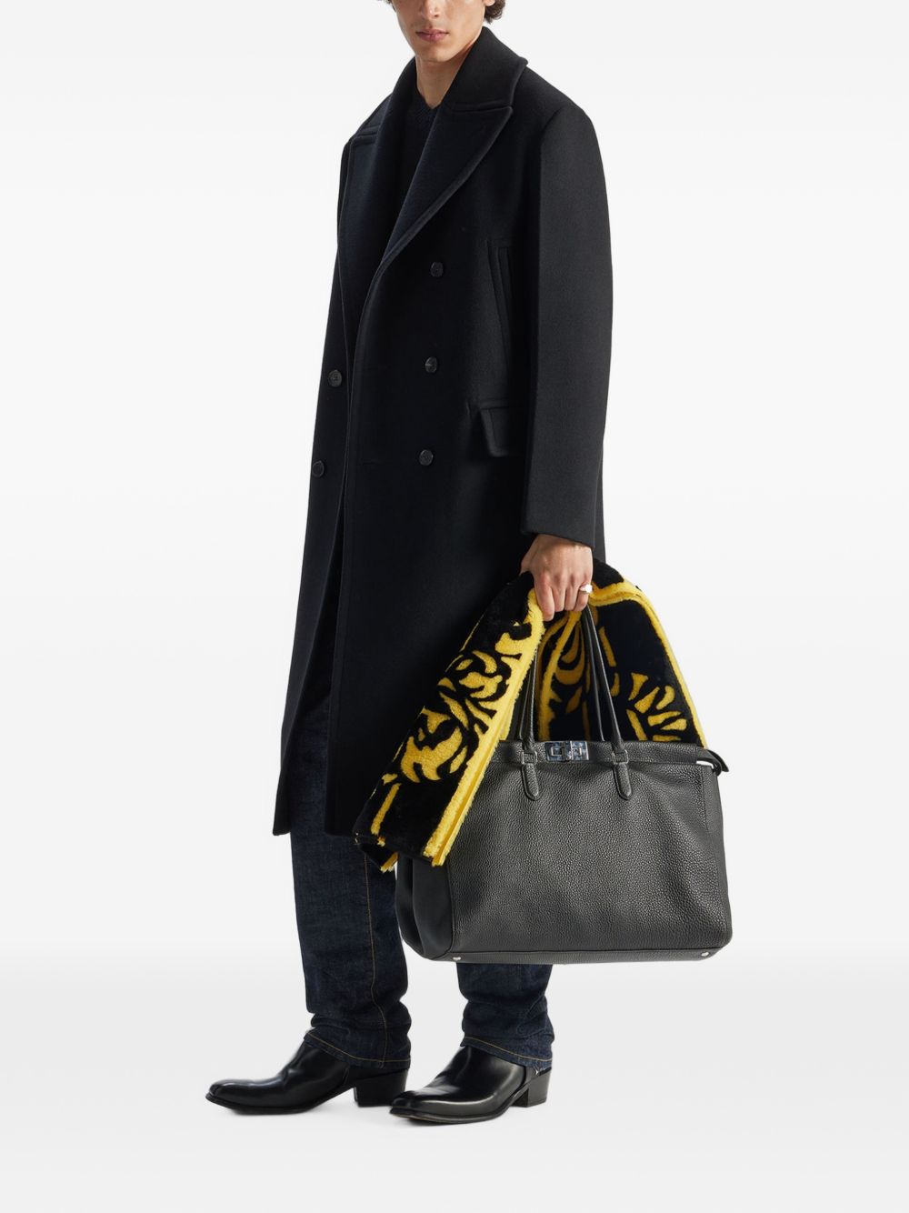 Wool and angora coat FF0879 B1HMF0QA1 FENDI 