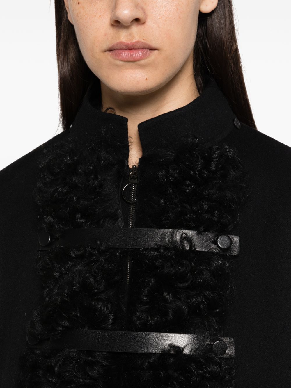 Wool and shearling coat FF6214 B1H1F0QA1 FENDI 