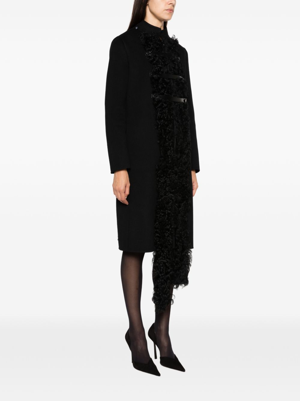 Wool and shearling coat FF6214 B1H1F0QA1 FENDI 
