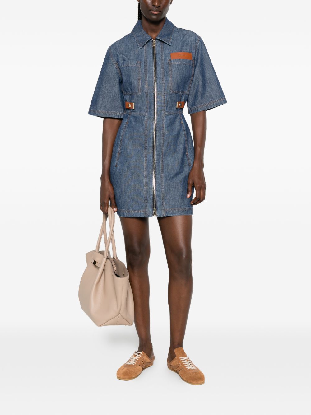 chambray dress FLD576 AW8HF0QB0 FENDI 