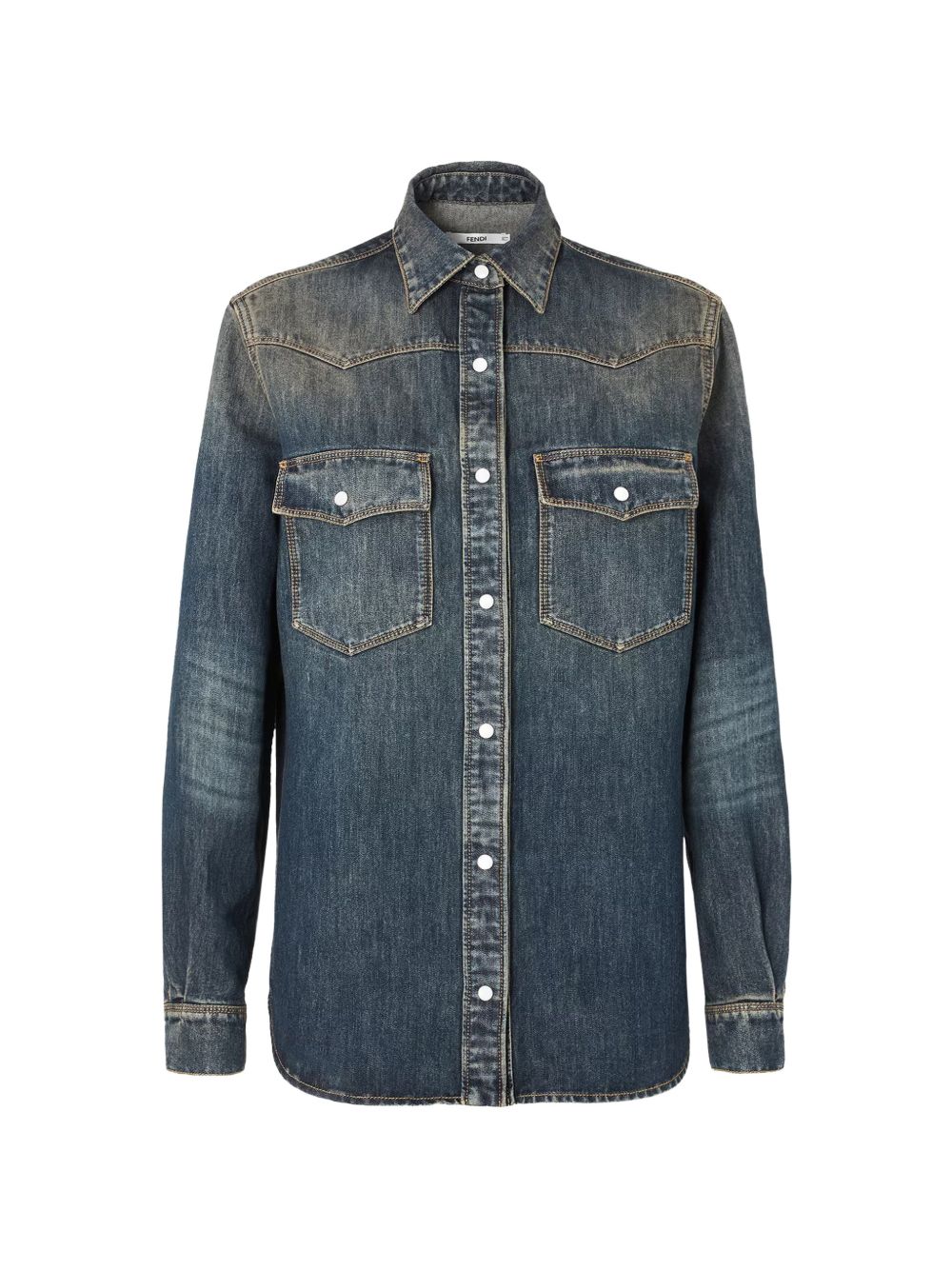 Women's denim shirt FLF867 B1PDF19S8 FENDI 
