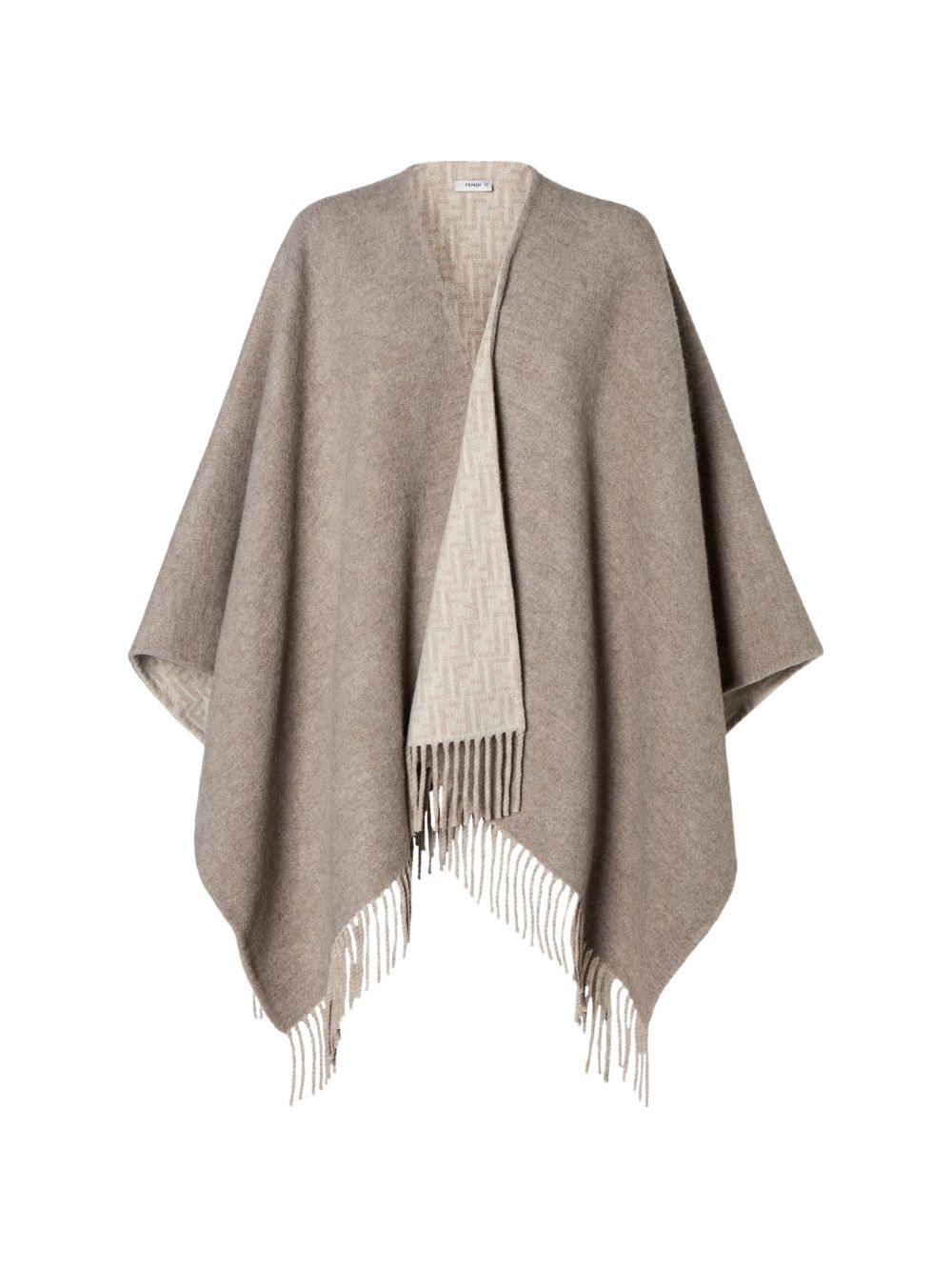 FF Zucca wool and cashmere poncho FXX041 B1VZF1Y7Q FENDI 