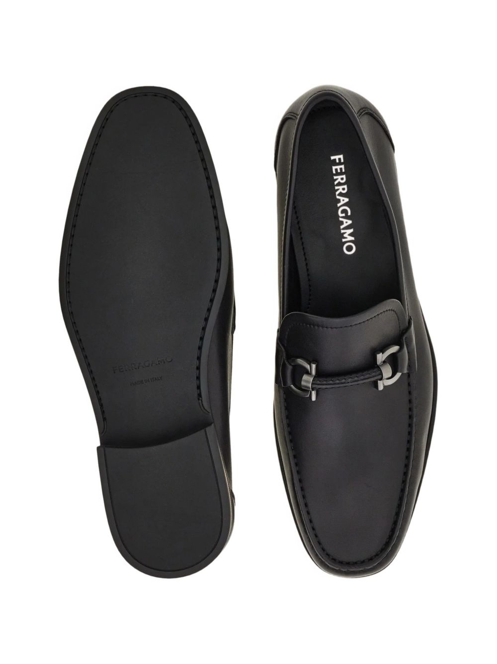 Gancini ornament moccasin 02A783 SUPREME 793315NERO FERRAGAMO 