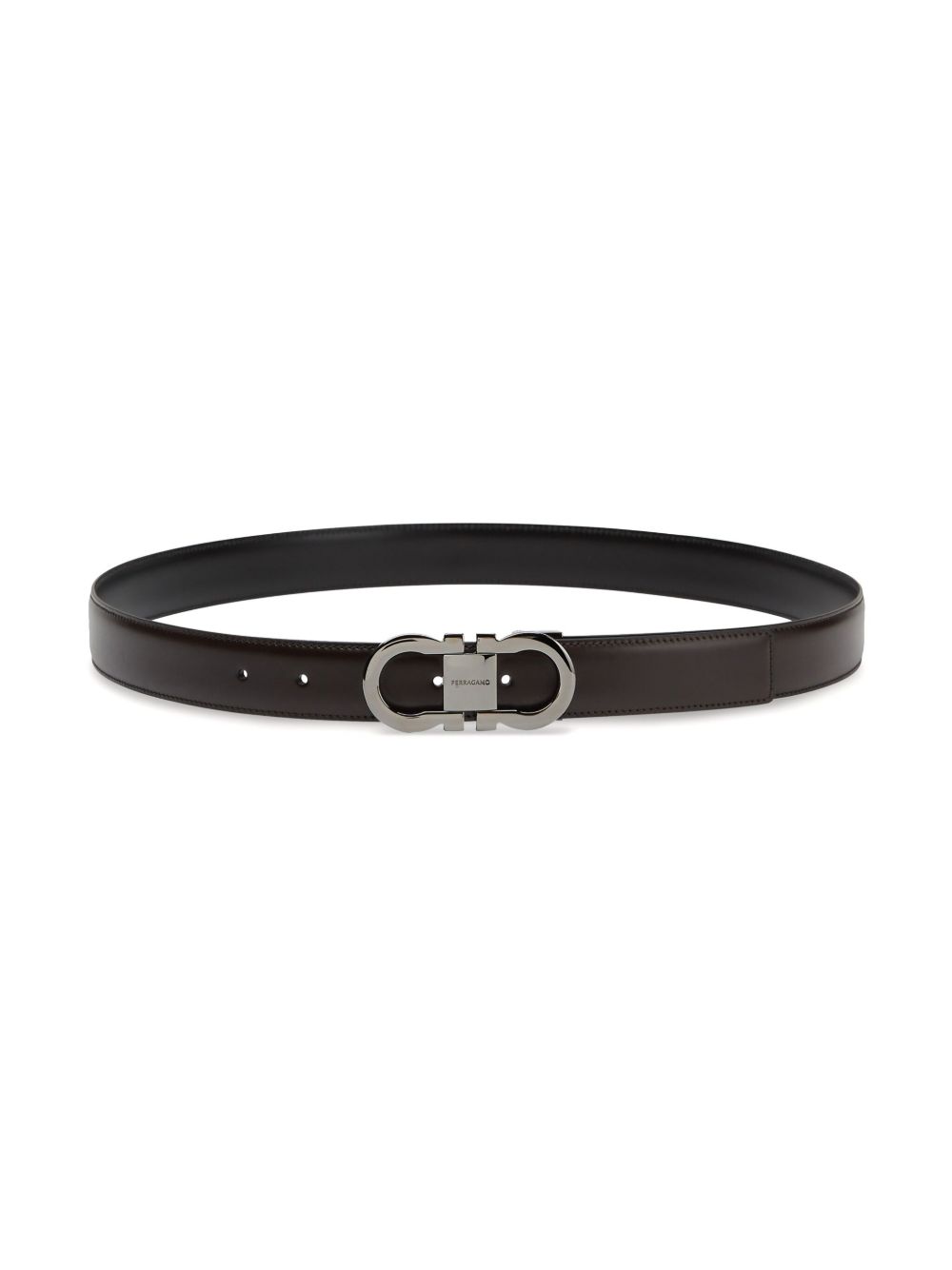 Adjustable GANCINI belt 670326DOUBLE/ADJUS 770943HICKORY FERRAGAMO 