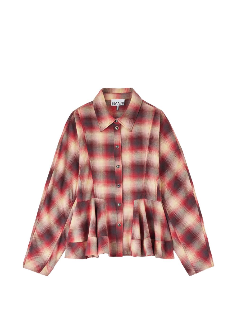 Shirt in Check Flannel A1040414 266 GANNI 