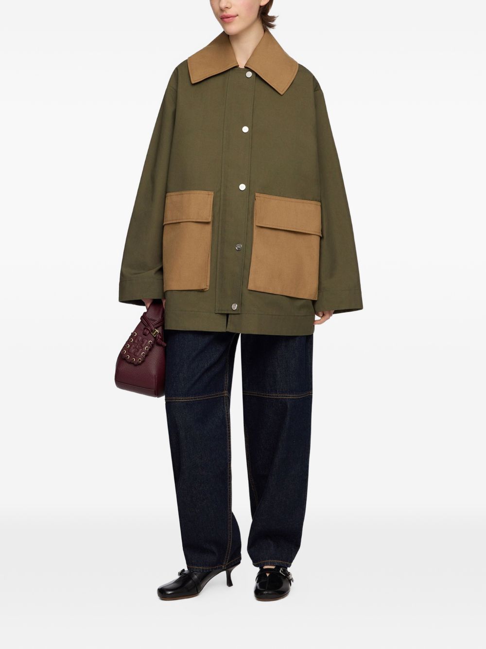 Jacket in Canvas A1130011 838 GANNI 