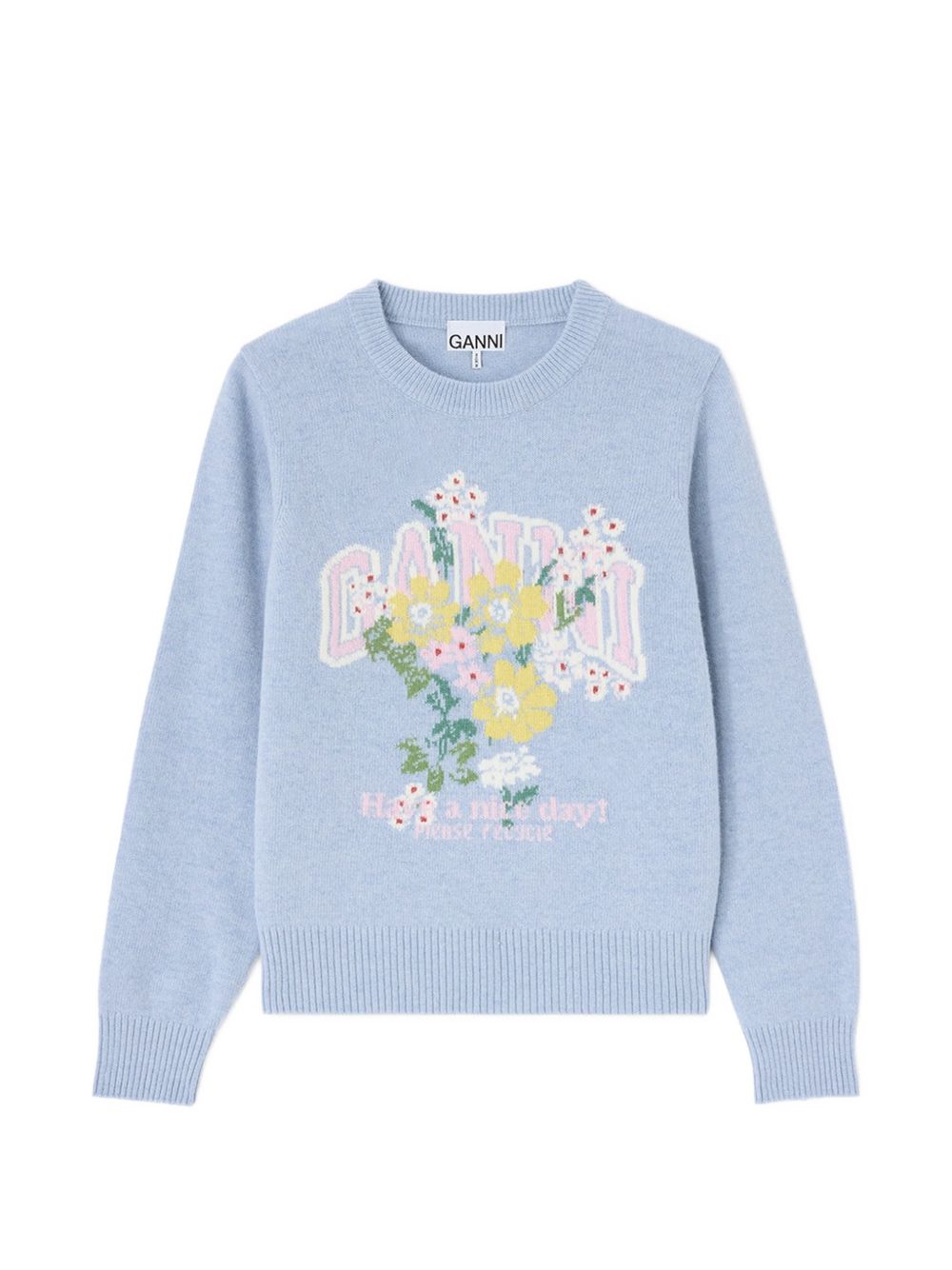 Floral crew neck sweater A1150059 ZXF GANNI 
