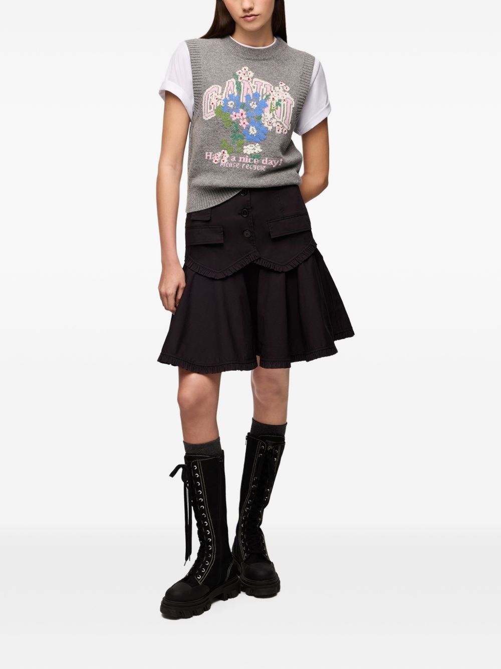 Vest with flowers A1180017 920 GANNI 