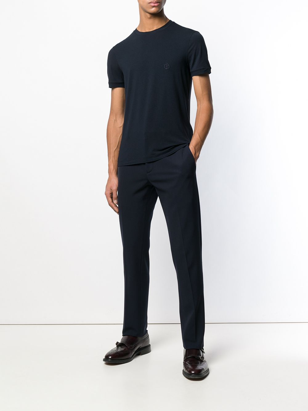 ASV stretch viscose jersey T-shirt 3GST52 SJP4ZUBSG GIORGIO ARMANI 