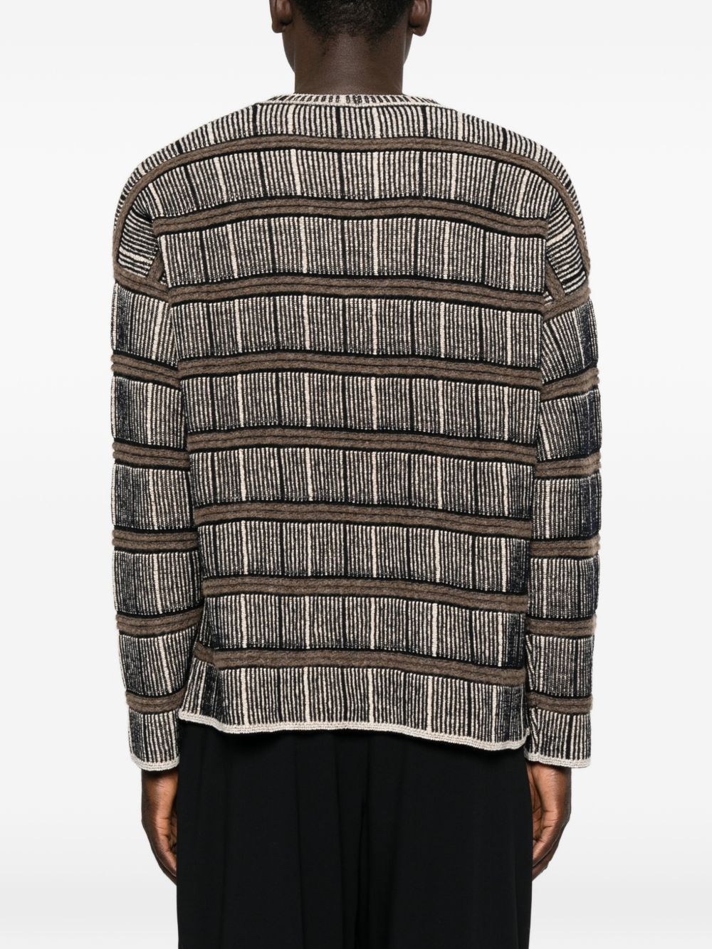 striped jacquard-knit sweater GM004438 AF30091FB074 GIORGIO ARMANI 