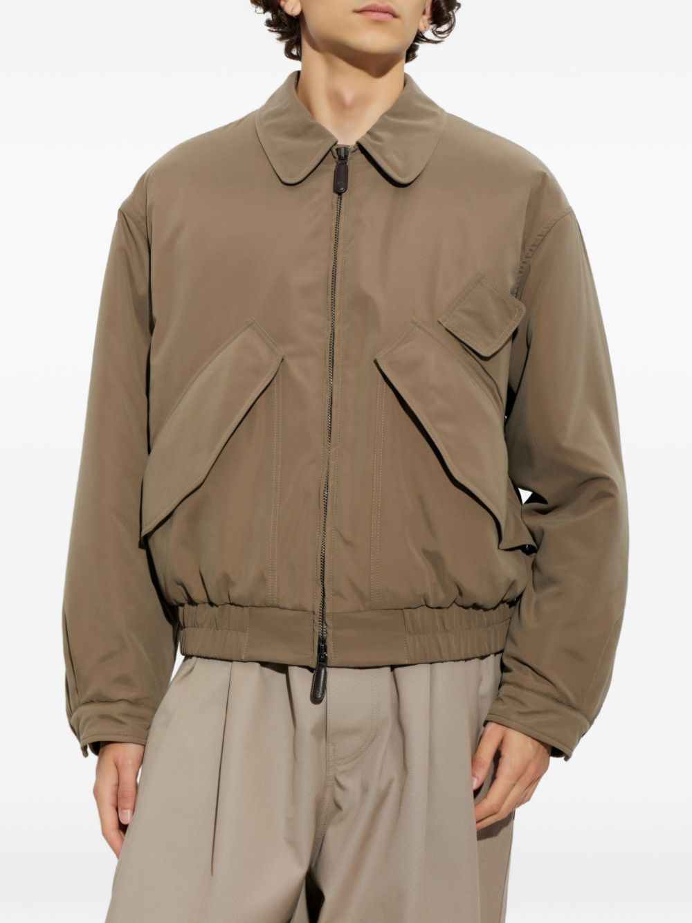 insulated collared bomber jacket GM004452 TE23790U6189 GIORGIO ARMANI 