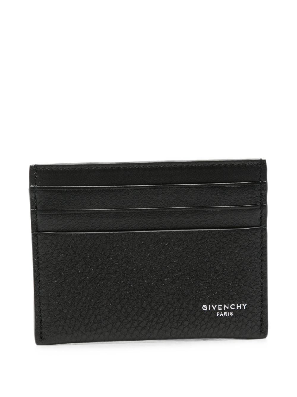 logo-print grained leather card holder BK60GSK213 001 GIVENCHY 