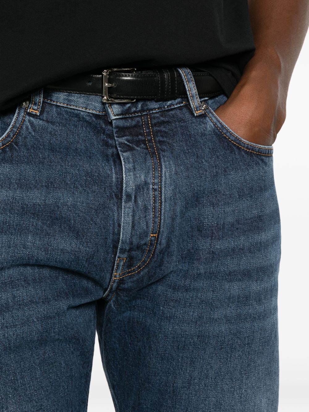 Straight fit jeans with raw details BM51SG5YDS 053 GIVENCHY 