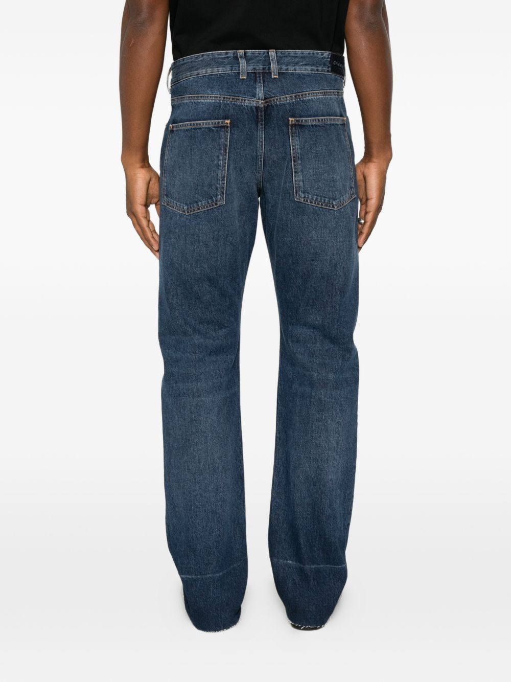 Straight fit jeans with raw details BM51SG5YDS 053 GIVENCHY 