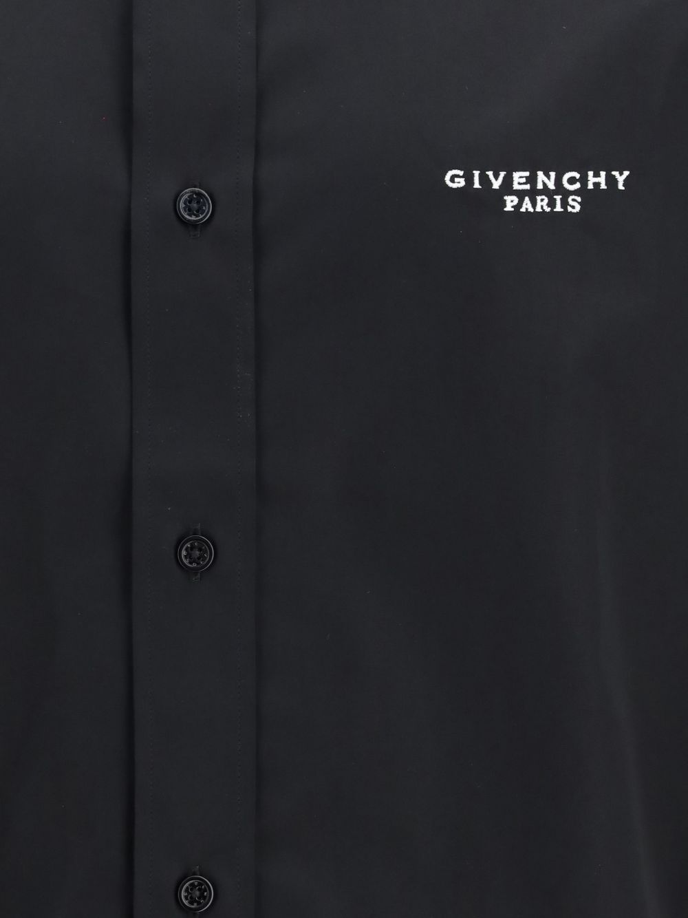 Shirt in poplin with Givenchy Paris embroidery<BR/> BM616M165R 001 GIVENCHY 