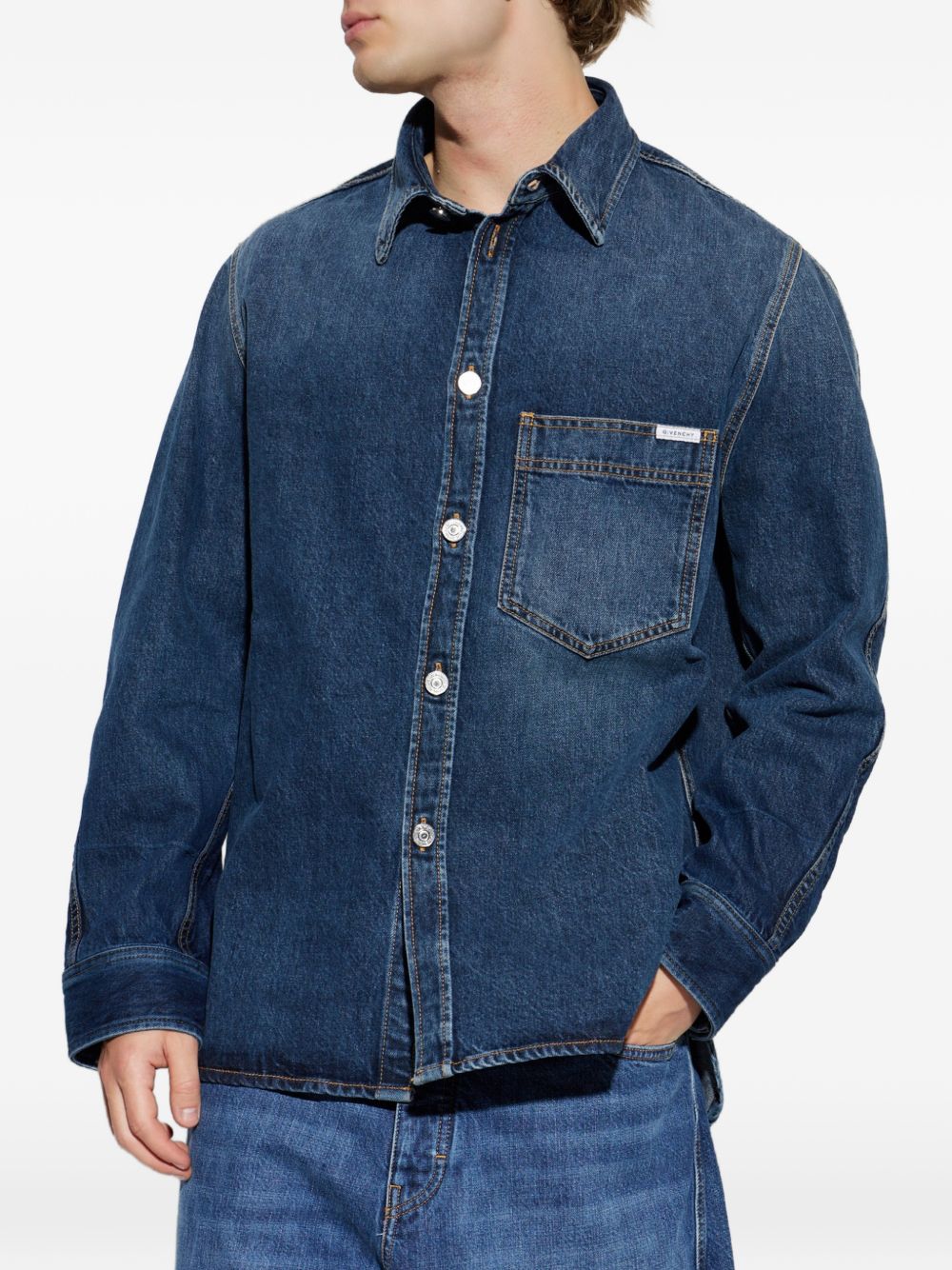 Couture Seam shirt in denim BM61AL5YDS 053 GIVENCHY 