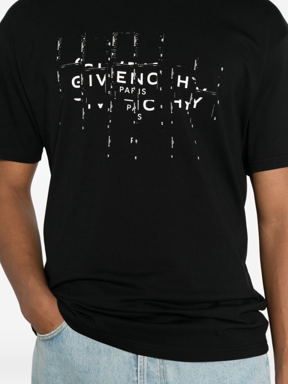 T-shirt with Photographic Negative print BM71NK3YU9 001 GIVENCHY 