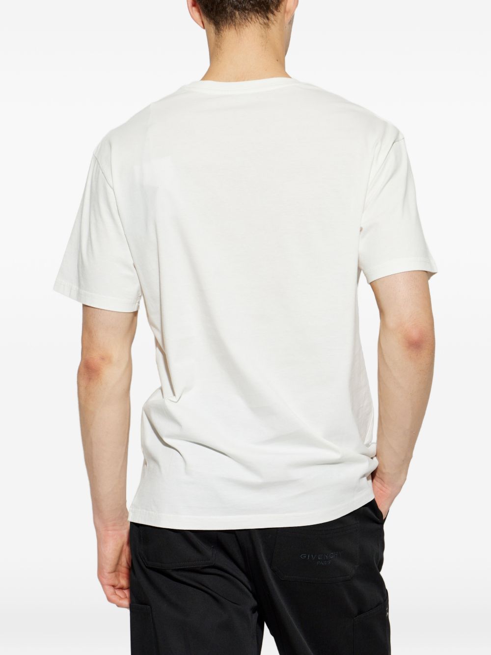 T-shirt in cotton with Givenchy Paris Paint print BM71NK3YUD 128 GIVENCHY 