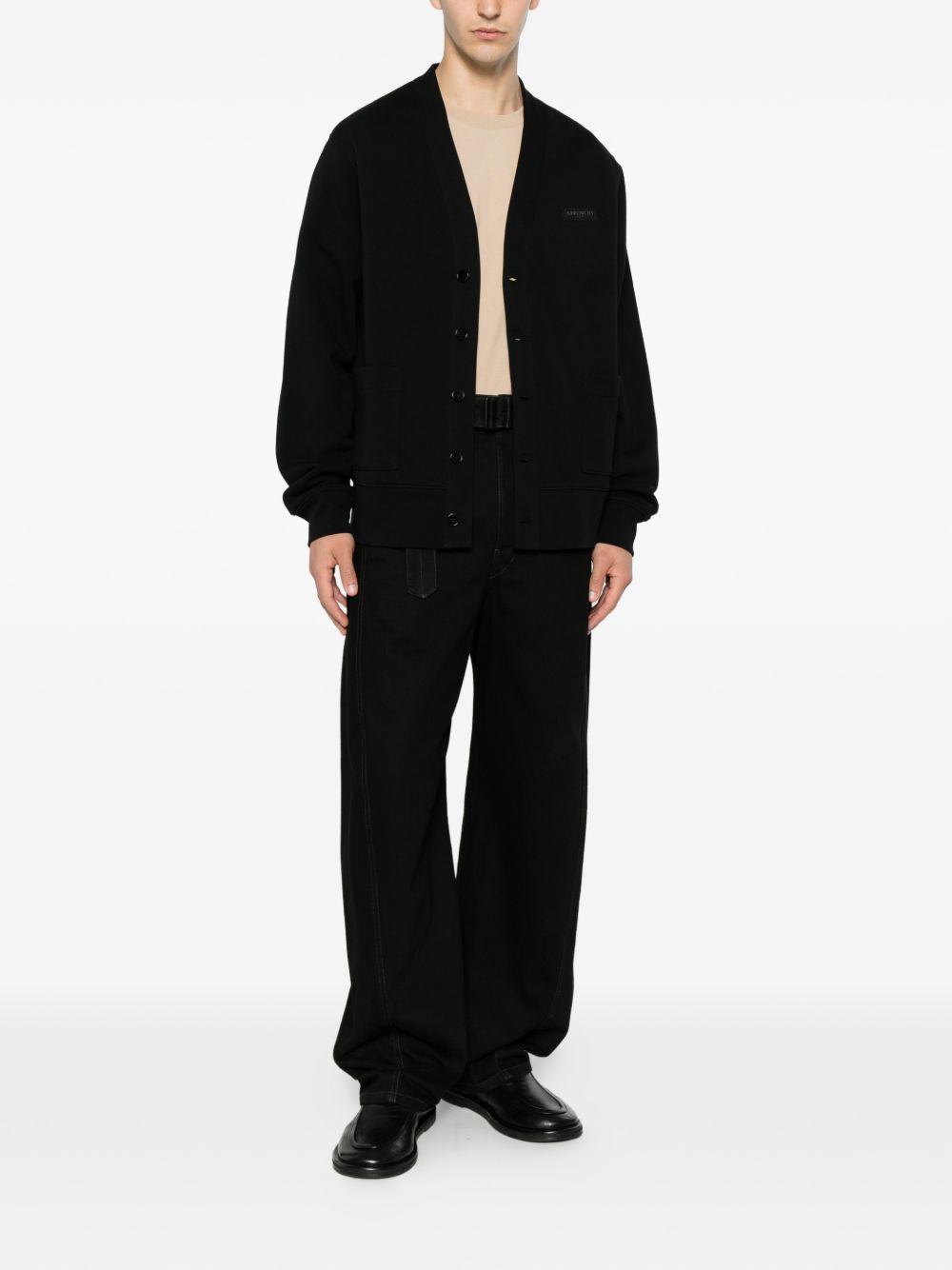 Cardigan in cotton with Givenchy Paris gros grain BMK00W3YSK 001 GIVENCHY 