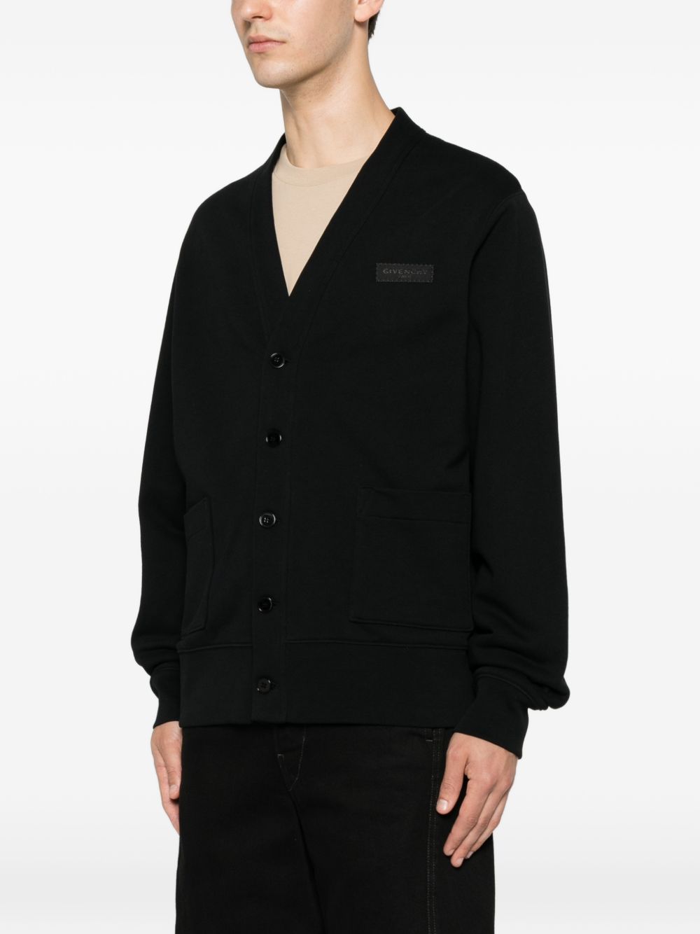 Cardigan in cotton with Givenchy Paris gros grain BMK00W3YSK 001 GIVENCHY 
