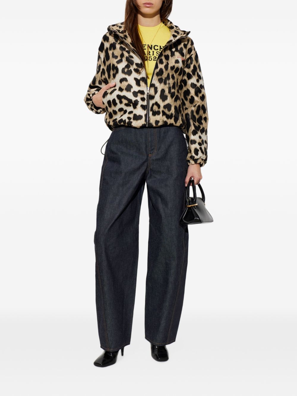 Windbreaker in leopard jacquard BW00W716VJ 250 GIVENCHY 