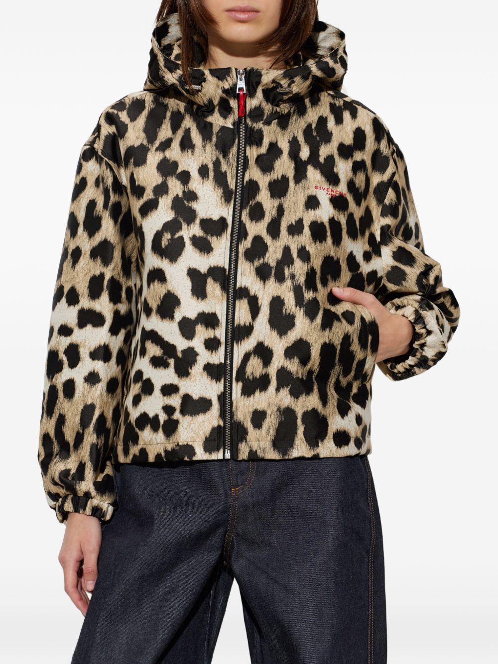 Windbreaker in leopard jacquard BW00W716VJ 250 GIVENCHY 