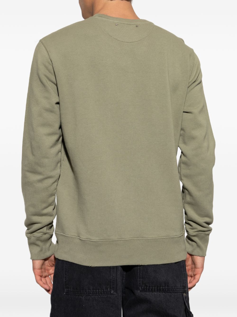 Logo-print distressed-effect sweatshirt GMP01223 P00263436109 GOLDEN GOOSE 