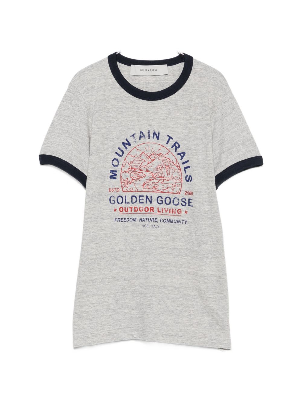 T-shirt in melange cotton GWP02768 P00264260717 GOLDEN GOOSE 
