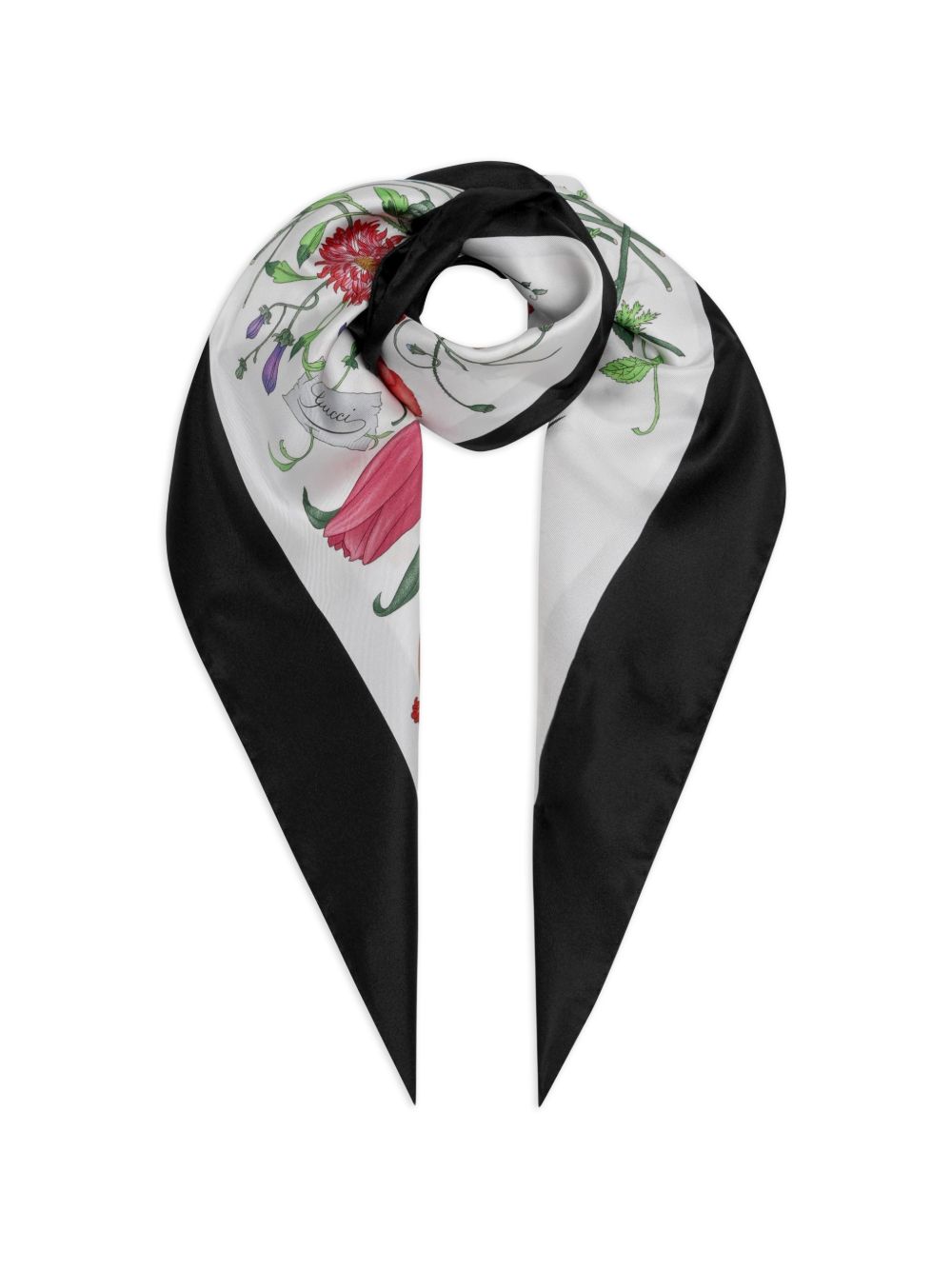 Printed FLORA silk twill carré 821061 3G0019060 GUCCI 