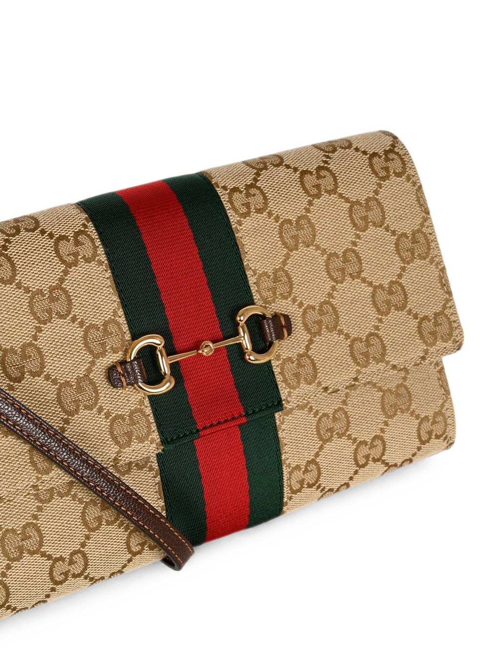 Horsebit Web wallet with strap 867120 FAF889645 GUCCI 