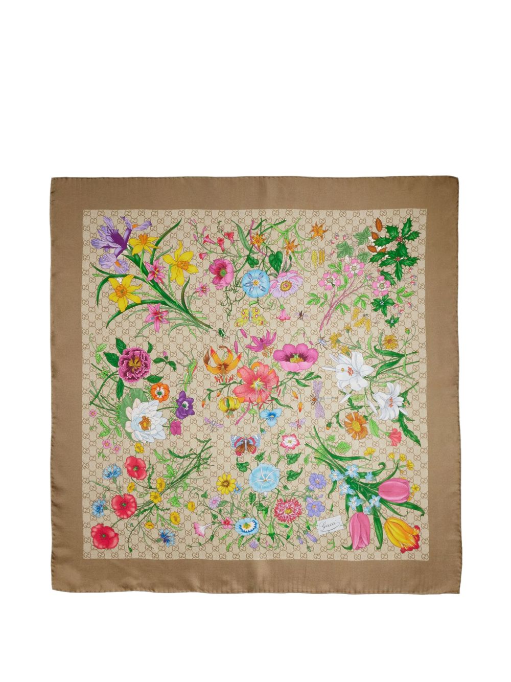 Printed GG silk twill carré 874769 3G0019965 GUCCI 