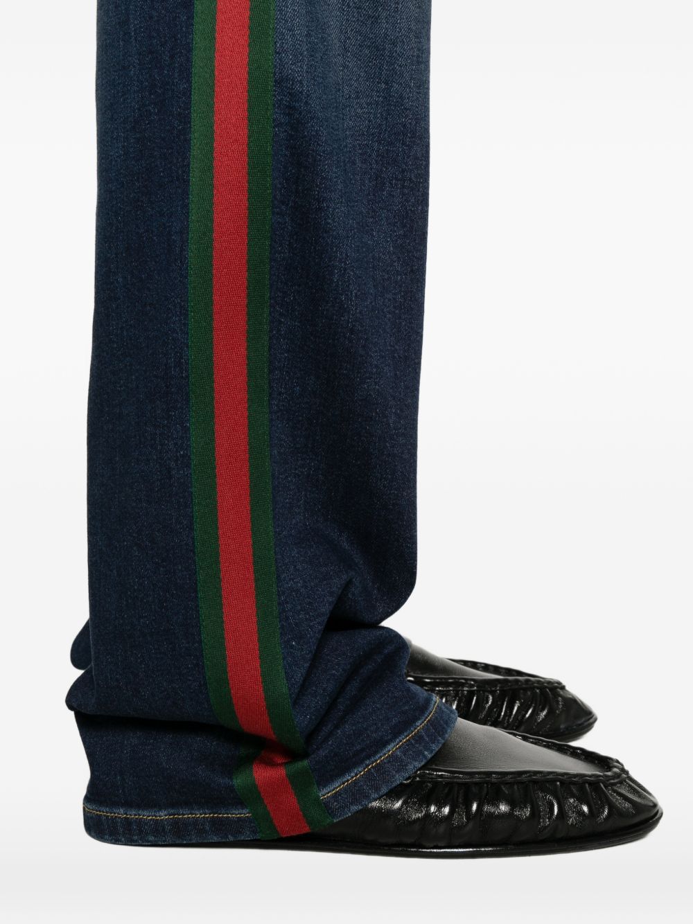 Cotton denim pants with Web 875555 XDDH04011 GUCCI 