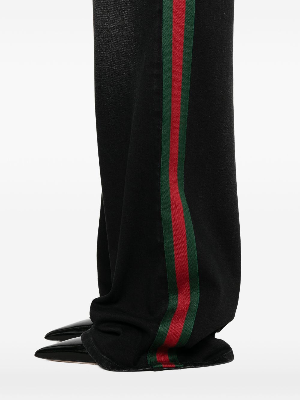 Stretch cotton denim with Web 875834 XDDIL1000 GUCCI 