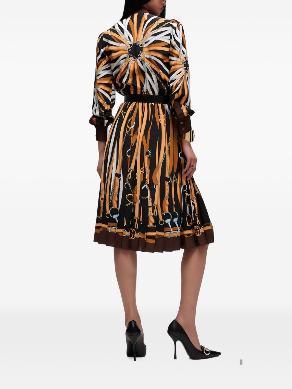 Printed silk chemisier dress 876083 ZAVEN1190 GUCCI 