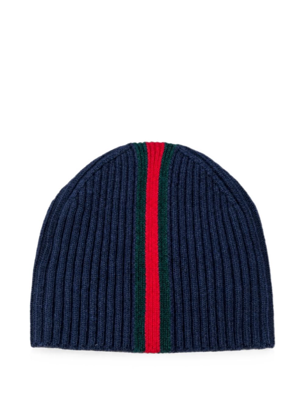 Rib wool hat with Web 871021 4KADM4066 GUCCI KIDS 