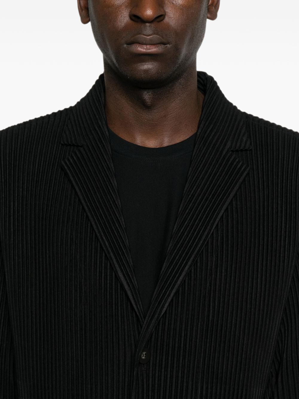 plissé-effect single-breasted jacket HP68JD501 15 HOMME PLISSÉ ISSEY MIYAKE 