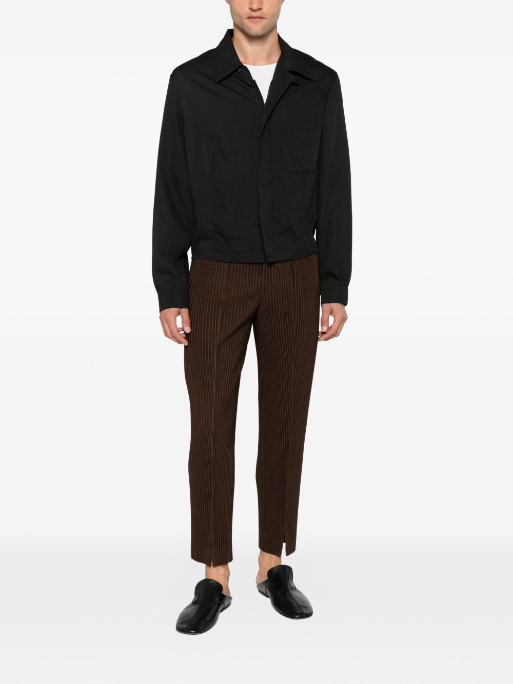 Pleated slit-hem trousers HP68JF153 46 HOMME PLISSÉ ISSEY MIYAKE 