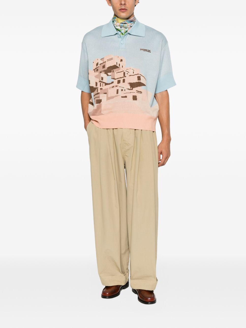 Logo-embroidered polo shirt HEFW26PO01293 0092 HOUSE OF ERRORS 