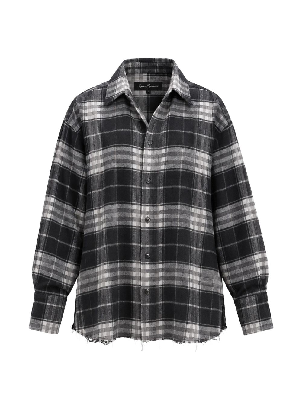 Check-pattern frayed shirt JAZZY W8008CROSS ICON DENIM 