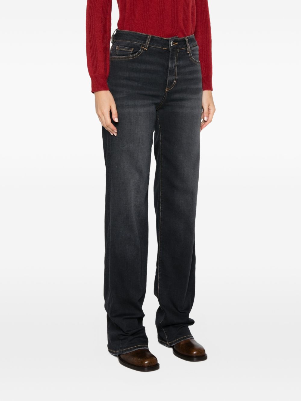 JOYA faded straight-leg jeans JOIA GR1057NOIR ICON DENIM 