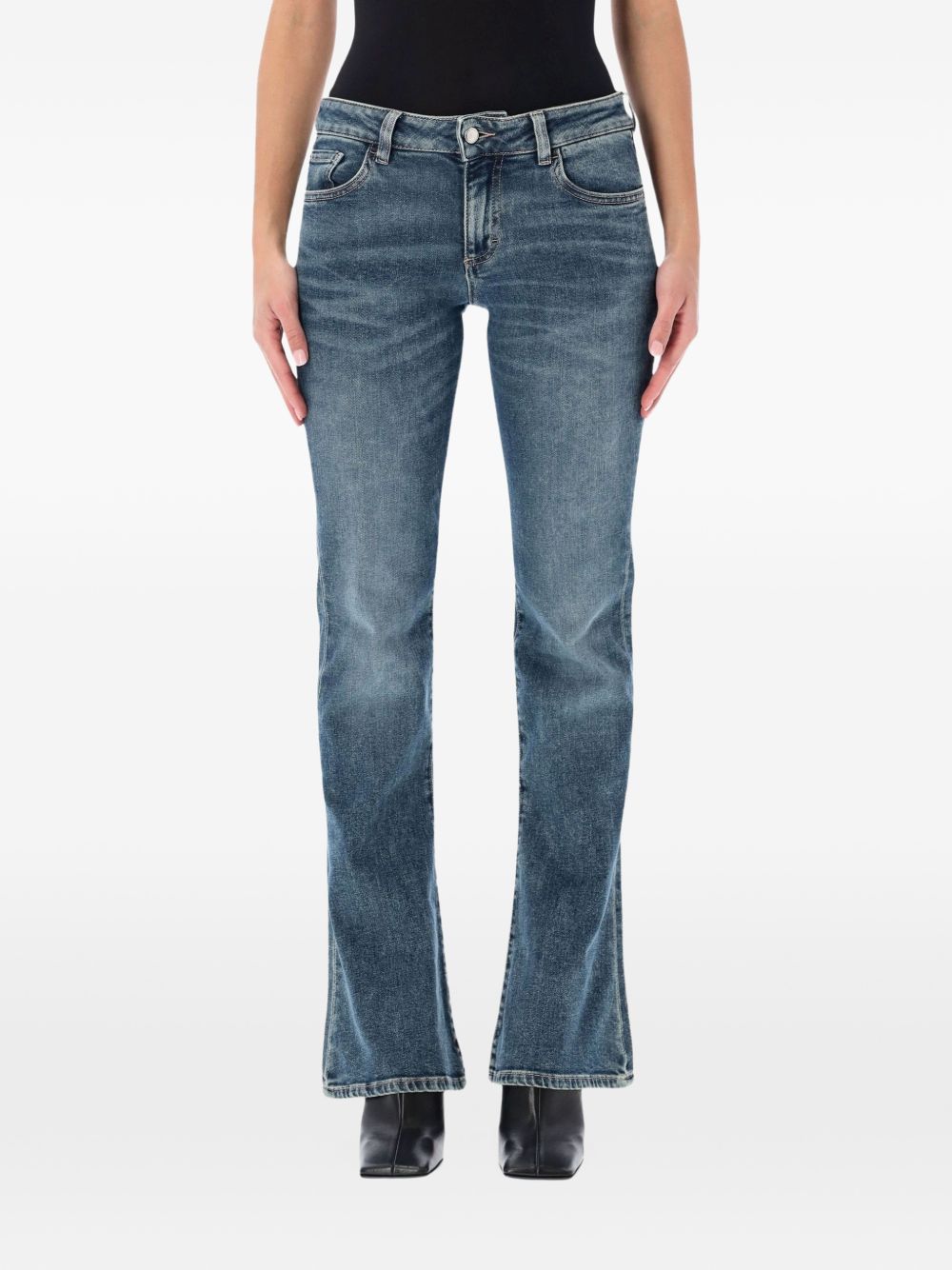 KENDY star-embroidered flared jeans KENDY ID8937AFTD ICON DENIM 